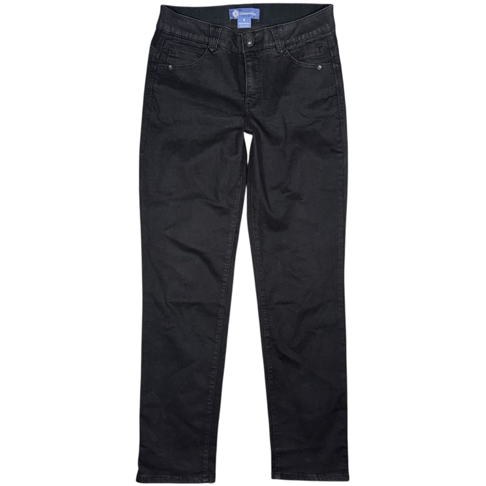 Democracy Ab Solution Booty Lift Straight Leg Black Jeans Sz 6 Stretch Mid Rise